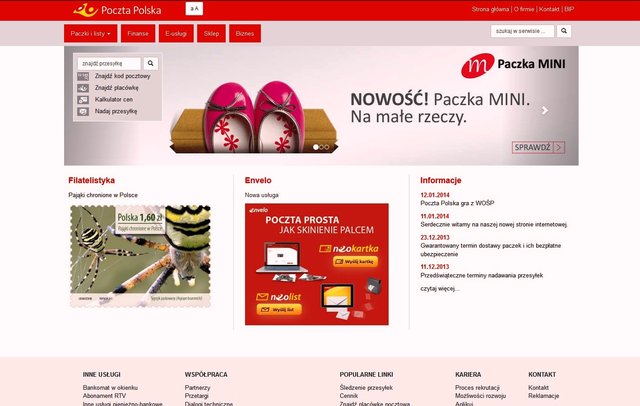 Nowa strona internetowa Poczty Polskiej