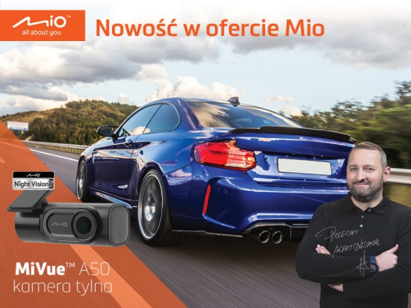 Mio wprowadza pierwszą kamerę tylną z technologią Mio ight Vision Pro Motoryzacja, LIFESTYLE - Od października największy producent wideorejestratorów w Europie - marka Mio, wprowadza na polski rynek pierwszą kamerę tylną MiVue A50 z zaawansowanym trybem nocnym opartym o autorską technologię Mio Night Vision Pro.